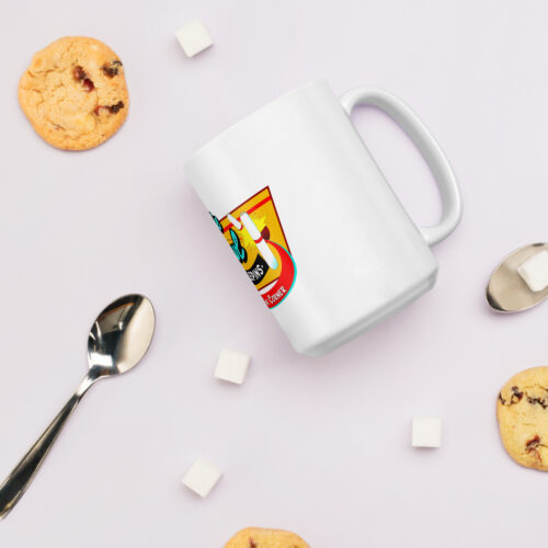 White glossy mug